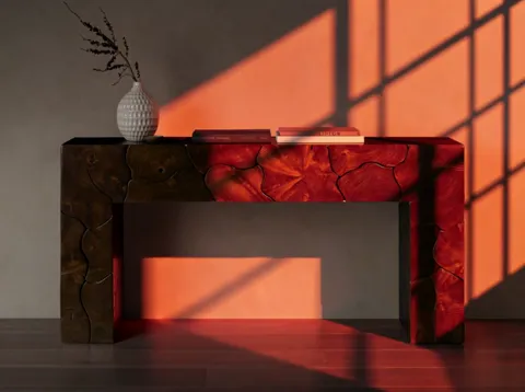 The finale: sunset floods the frame and the console turns nearly scarlet. Ten seconds have shown the range this colour l