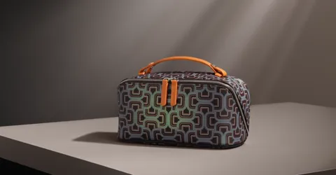 The finale: the whole body, the handle and the zip running round the perimeter. Five seconds have shown the weave and th