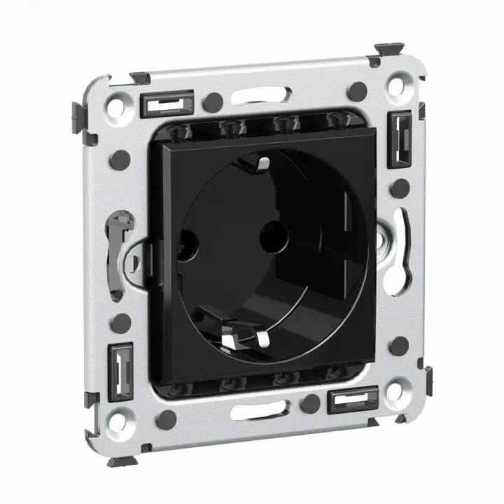 Product video made with AI — DKC Avanti 4402003 black socket