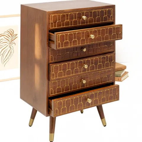 Three drawers open at once to different depths. They are all of equal height and run evenly on their slides.