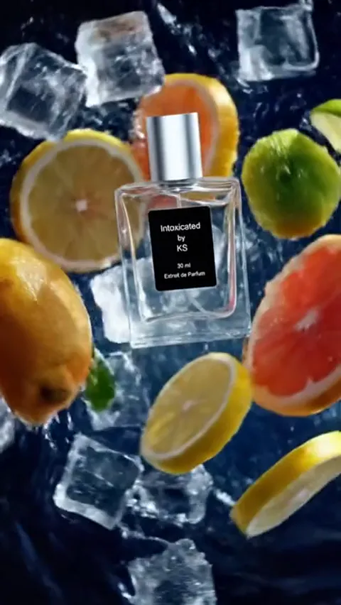 The bottle descends into the centre. Clear glass against a dark ground reads only by its outline and highlights — a diff