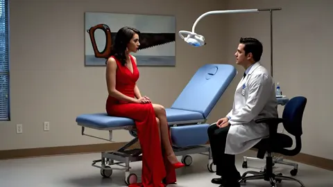 The finale: both in frame, the couch entire. Eight seconds have shown the equipment in a consultation, where what matter