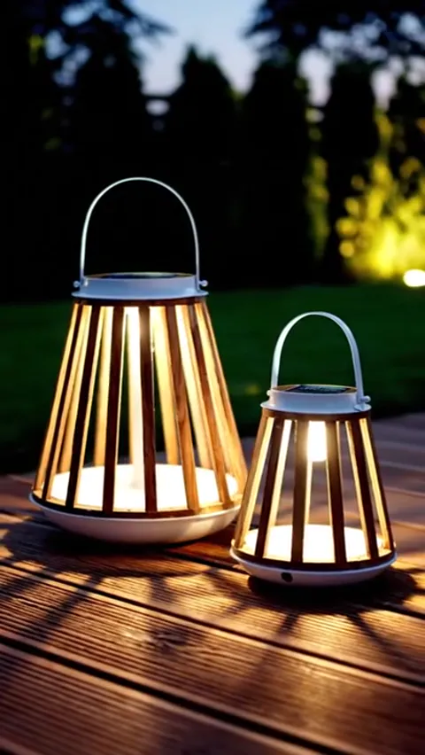 Darker, and the bands on the wood sharpen. The source inside is diffuse, and it is the slats that draw the pattern on th