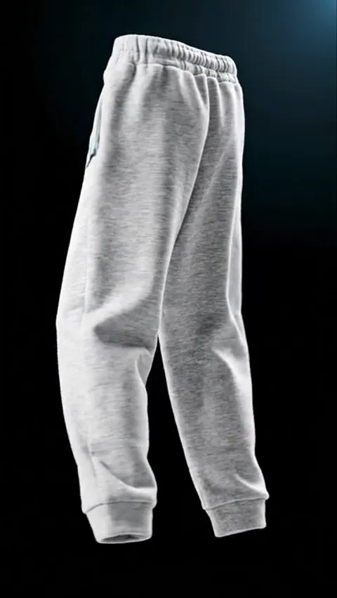 Turning to profile: against the dark ground the cloth proves not to be flat white but flecked — the marl is spun from th
